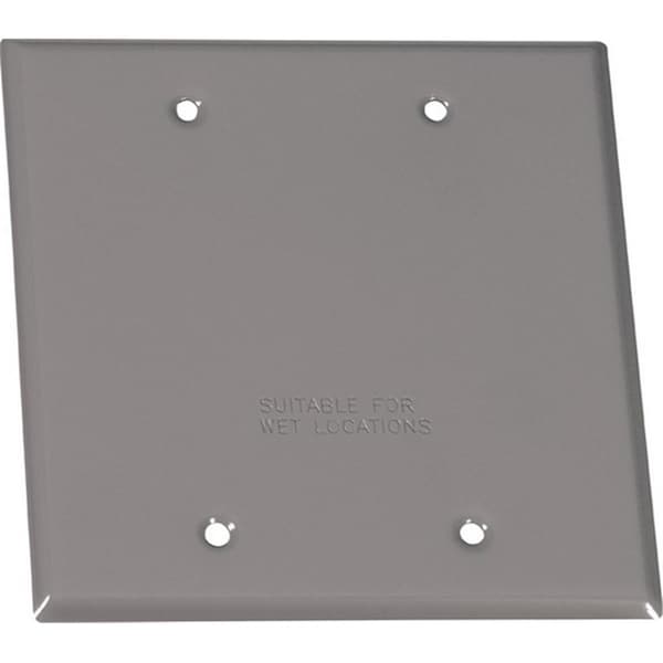 Sigma Box Cover, 2 Gang, Steel, Blank Cover Type 3424777 - main